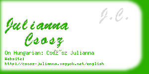 julianna csosz business card